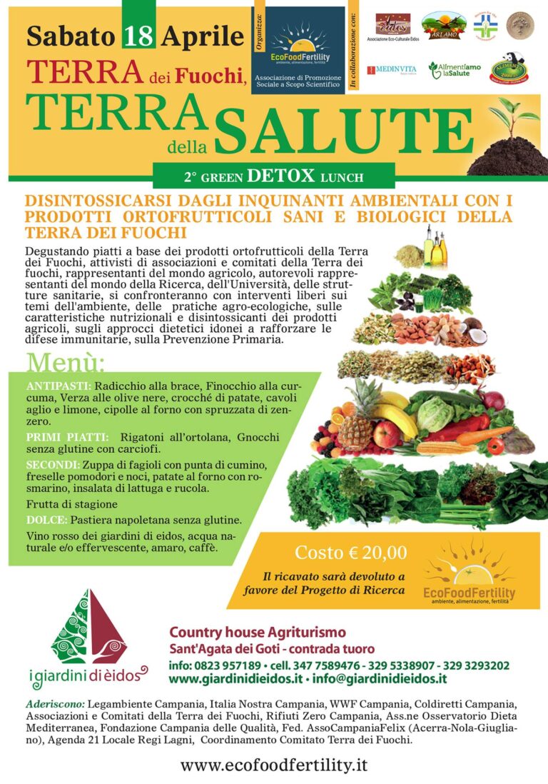 TERRA dei fuochi, TERRA della SALUTE  Sabato 18 aprile 2015
