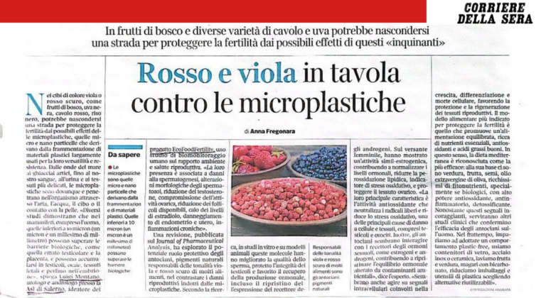 Intervista al Corriere della Sera: il Dott. Luigi Montano sugli effetti delle microplastiche